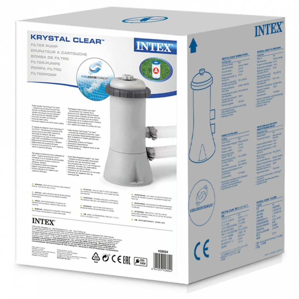 Rensesystem til swimmingpool Intex Krystal Clear 45 W 2006 l/h 4 enheder